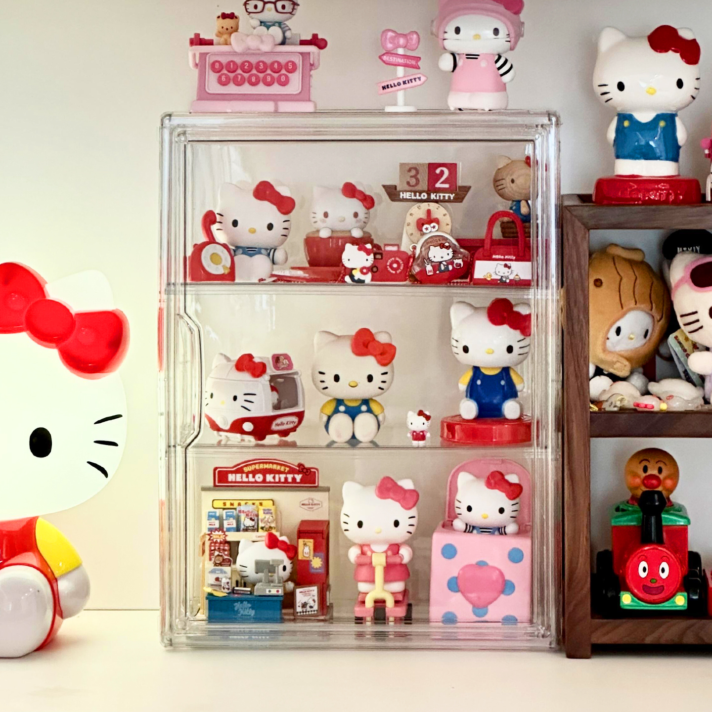 透明展示柜磁吸开合大容量防尘亚克力置物架手办盲盒收纳盒可叠加