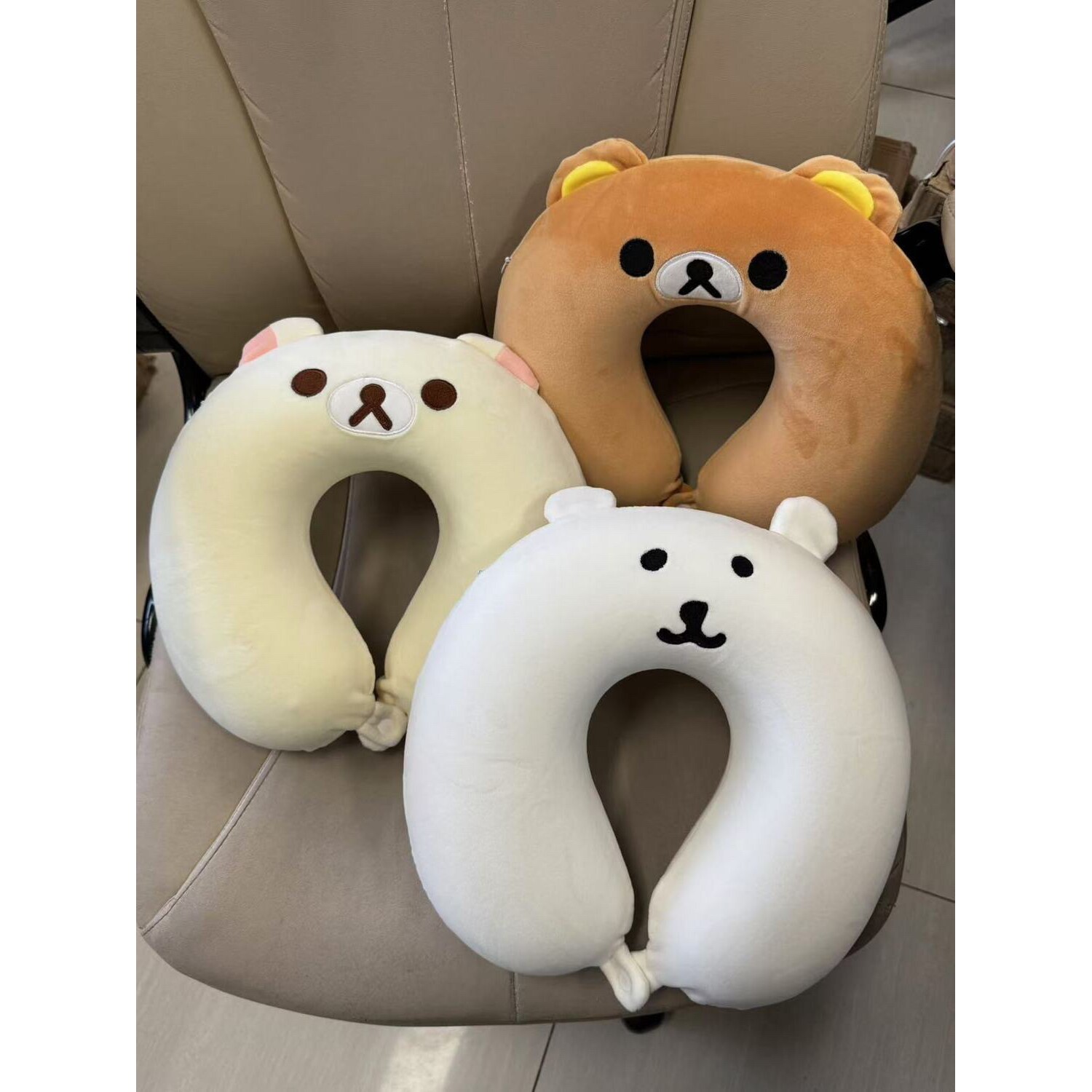 u型枕旅行便携自嘲熊记忆棉可爱护颈午睡枕u形枕头飞机睡觉毛绒