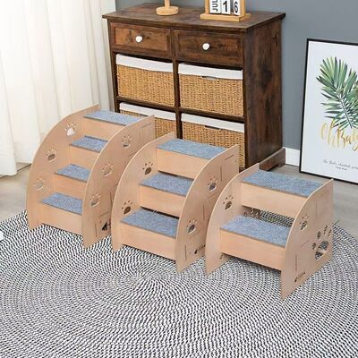 宠物楼梯爬梯台阶小型梯子上下床猫咪斜坡老年狗狗滑梯床边沙发