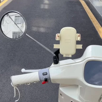 电动车小狗手机支架女生可爱雅迪爱玛九号2025新款防震防抖后视镜