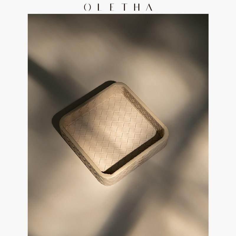 OLETHA轻奢桌面收纳盒玄关茶几遥控器钥匙收纳托盘梳妆台饰品摆件,收纳整理,桌面收纳盒,淘宝优惠券,粉丝福利购,淘宝优惠卷