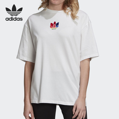 Adidas/阿迪达斯正品 TEE 三叶草女子休闲短袖运动T恤 GD2299