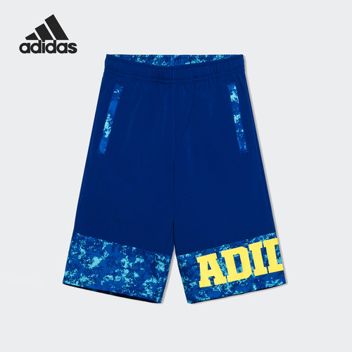 Adidas/阿迪达斯正品当季儿童新款运动裤宽松休闲短裤BJ8174