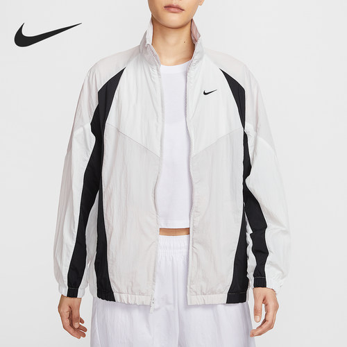 Nike/耐克正品2025女士宽松休闲拼接透气立领外套HV4030-078