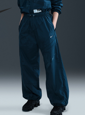 Nike/耐克正品2025冬季女士宽松潮流休闲系带长裤HJ4179-478
