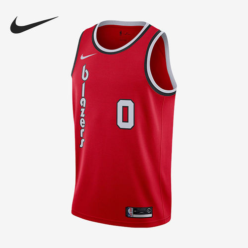 Nike耐克正品开拓者队利拉德0号无袖圆领舒适背心篮球AV4511-658