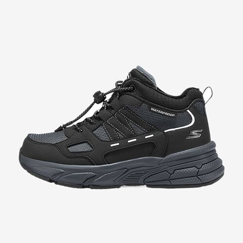 Skechers斯凯奇正品大童防水防滑系带圆头雪地靴405338L-CCBK