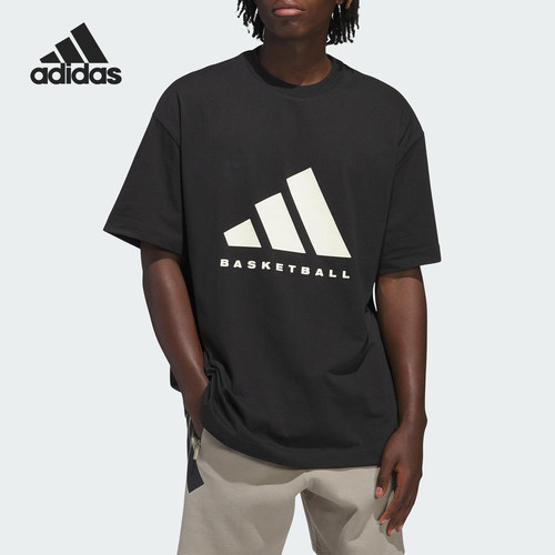Adidas/阿迪达斯正品夏季男女透气休闲篮球运动短袖JY0199