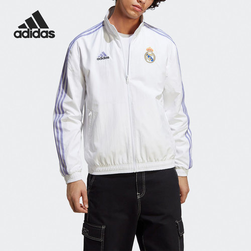 Adidas/阿迪达斯正品男子立领足球双面穿运动夹克外套 HT6458