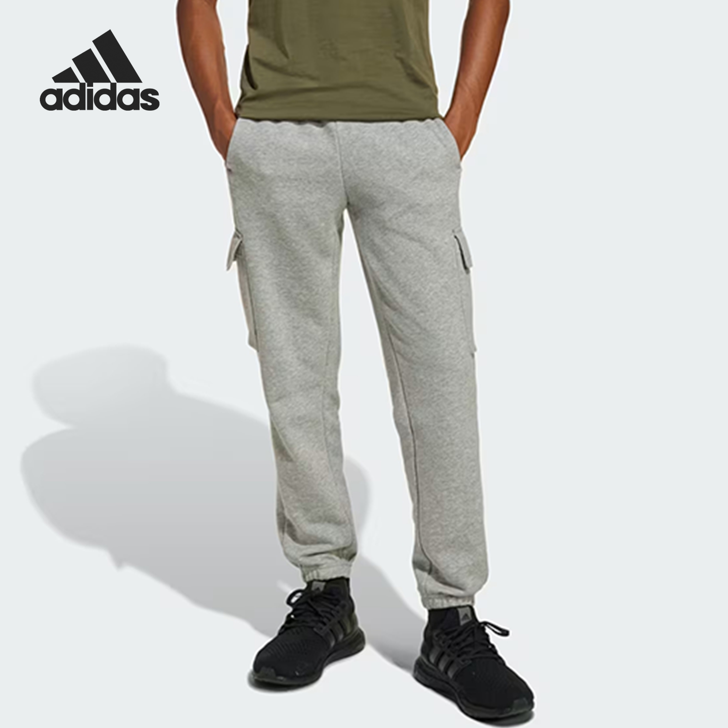 Adidas/阿迪达斯正品2025新款大童针织运动休闲长裤JE3974