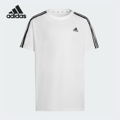 Adidas/阿迪达斯正品夏季大童圆领经典针织柔软短袖T恤KT9185