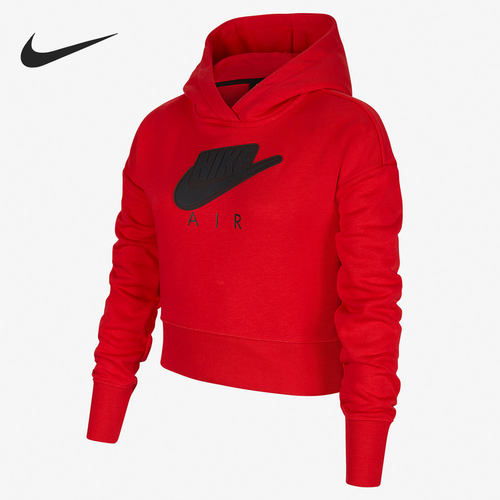 Nike/耐克正品新款女大童G NSW AIR FT CROP HBR套头卫衣 DA1173