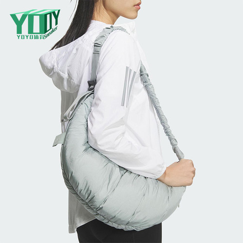 Adidas/阿迪达斯正品2026年春季女士经典收纳便携休闲挎包JZ2144