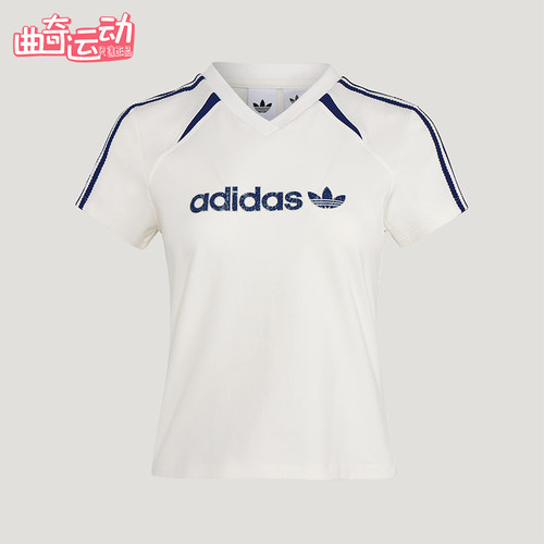 Adidas/阿迪达斯正品三叶草BLKTWT-SHIRT新款女经典短袖T恤KU4763