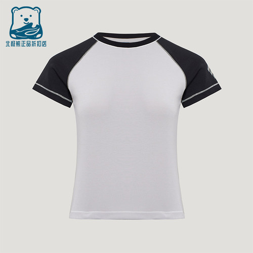Adidas/阿迪达斯正品夏季女士圆领针织休闲经典日常透气T恤KZ5450