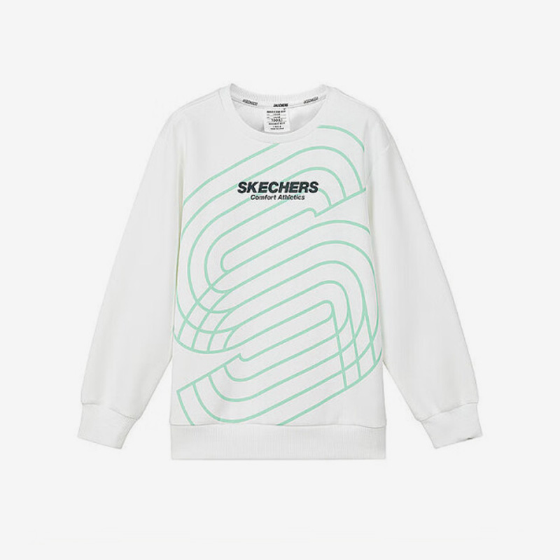 斯凯奇正品男童运动圆领卫衣