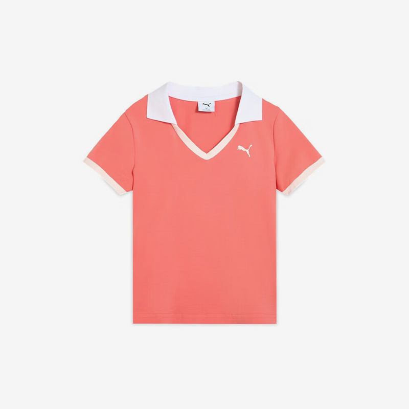Puma/彪马正品夏季女士修身翻领运动轻质短袖T恤633121-89