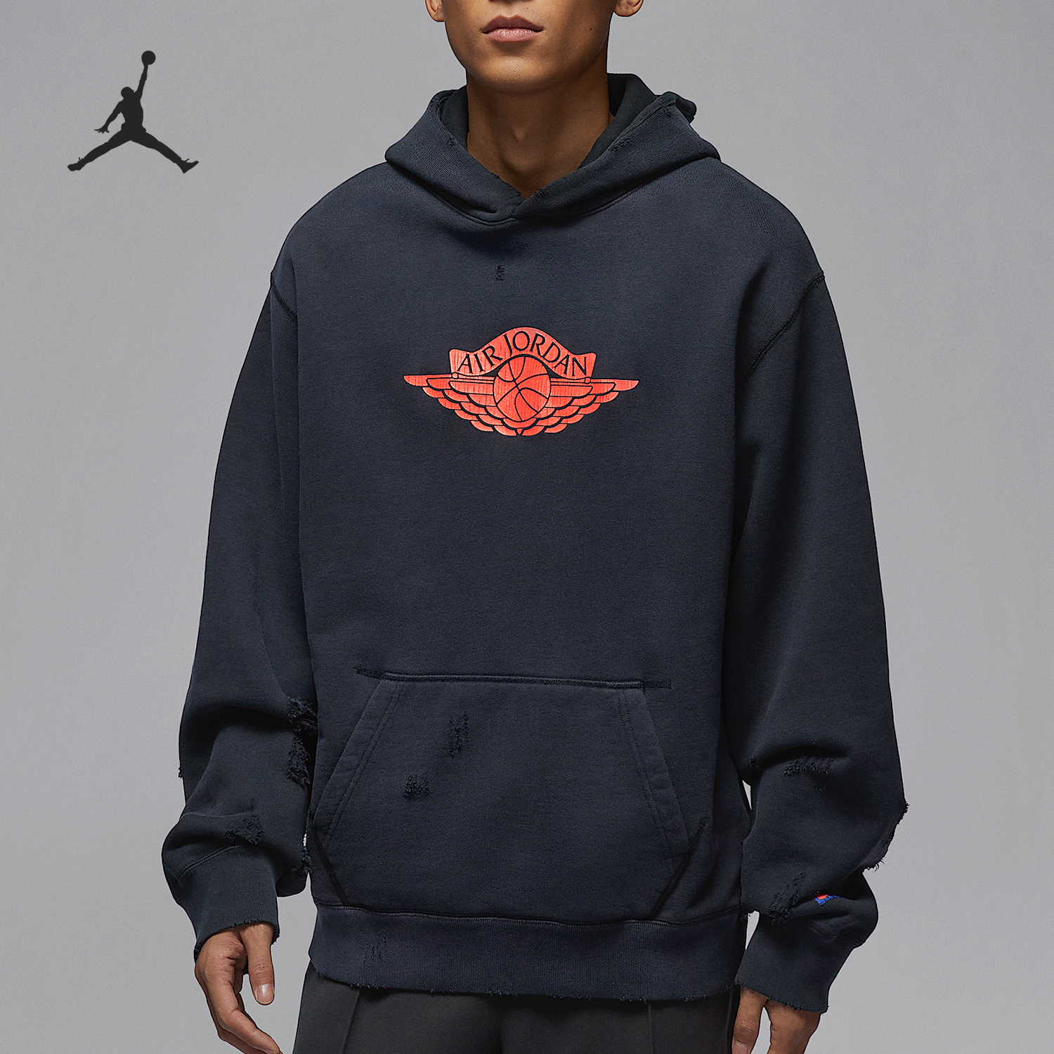 Nike/耐克正品JORDAN男士运动宽松连帽卫衣套头衫IB3004-010