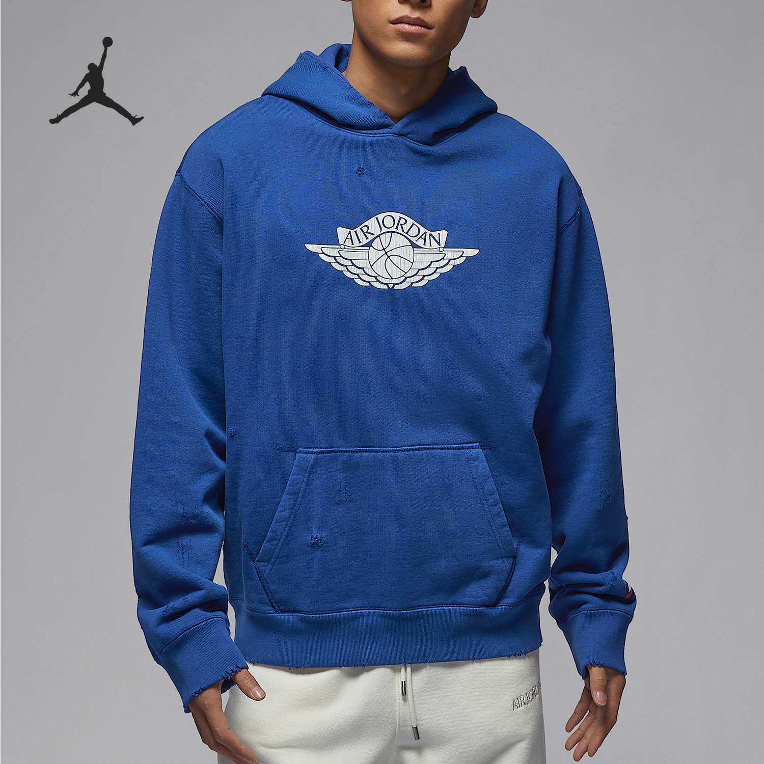 Nike/耐克正品JORDAN男士时尚简约连帽卫衣套头衫IB3004-485