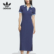 长款 三叶草女士修身 透气连衣裙KF0317 阿迪达斯正品 Adidas