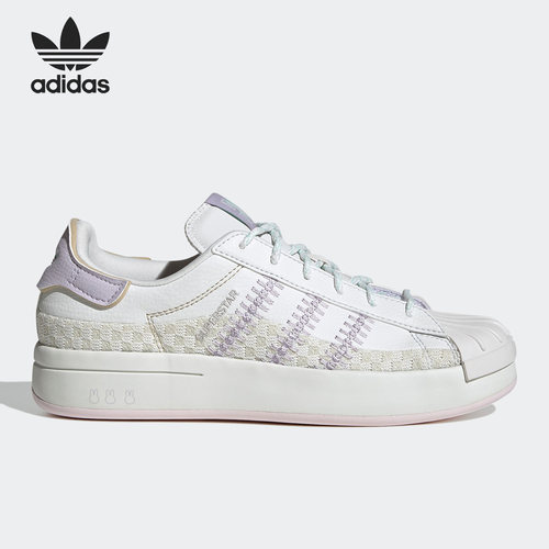 Adidas/阿迪达斯正品三叶草女士系带厚底时尚耐磨休闲板鞋IE1899