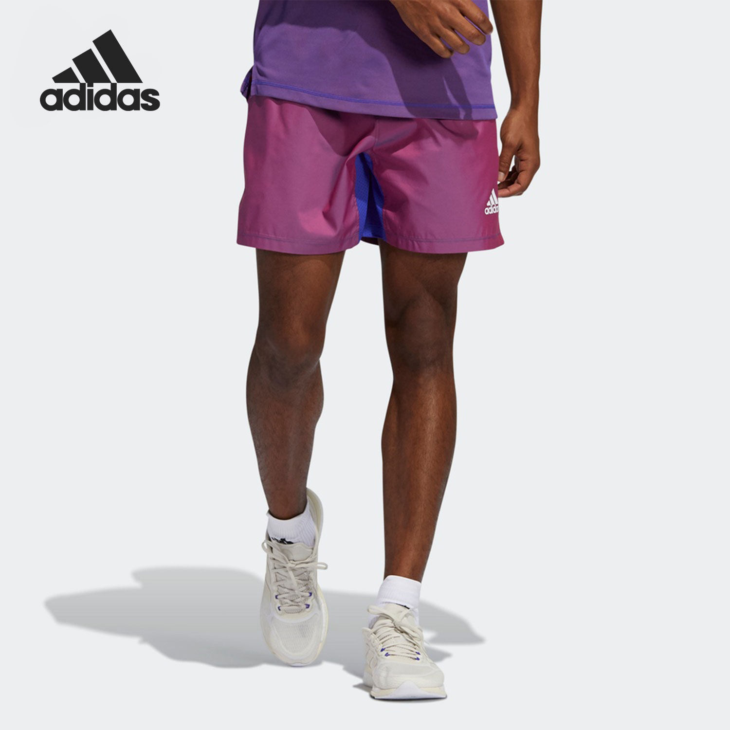 Adidas/阿迪达斯官方正品男子训练运动宽松透气五分短裤 GM0477