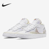耐克 男女低帮休闲板鞋 正品 Nike Blazer Sacai DM6443 100