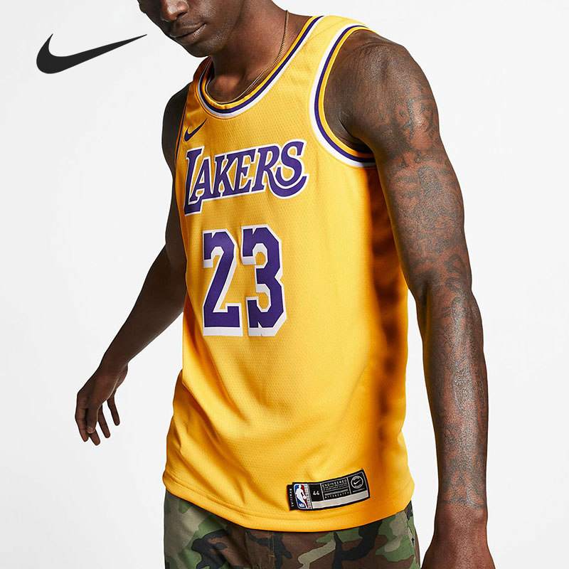 Nike/耐克正品NBA洛杉矶湖人队男子Dri-FIT篮球球衣AA7099