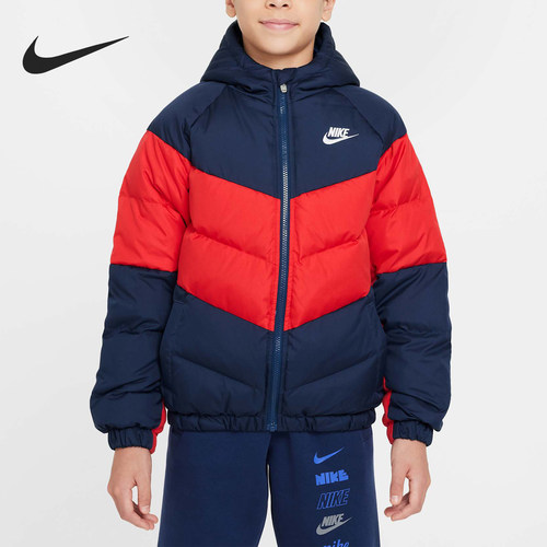 Nike/耐克正品冬季新款大童保暖休闲运动羽绒服IB5837-410