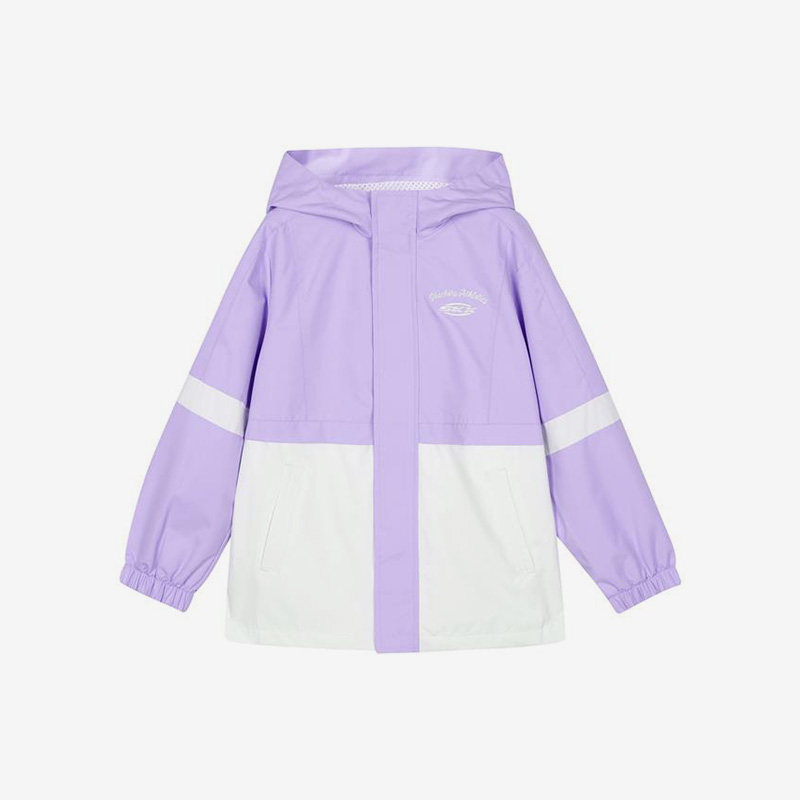 Skechers/斯凯奇正品春季新款女童运动休闲拼色夹克连帽外套