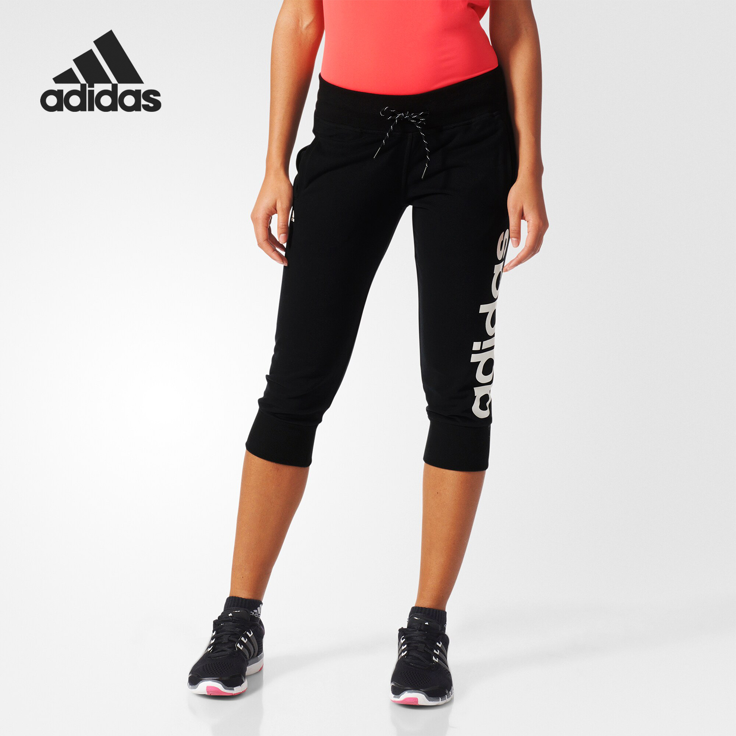 Adidas/阿迪达斯正品当季新款 女子休闲运动训练7分裤AJ4586