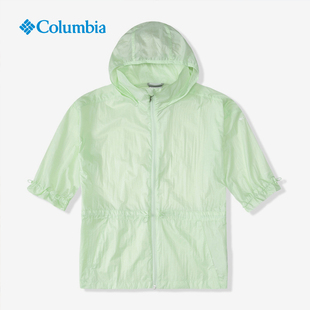 Columbia哥伦比亚女子户外休闲中长款透气防晒皮肤风衣WR0645