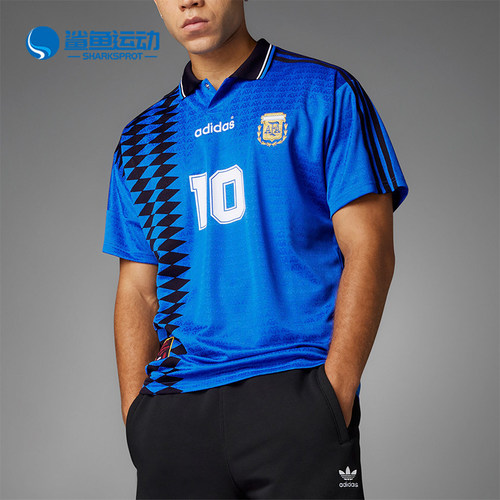 Adidas/阿迪达斯正品新款男士翻领阿根廷队休闲足球衣IS0266