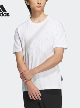 Adidas/阿迪达斯正品新款男子休闲印花运动短袖T恤IA8092