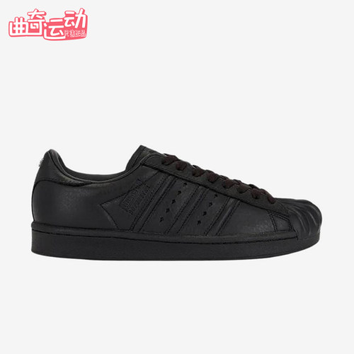 Adidas/阿迪达斯正品三叶草男女黑色低帮经典复古日常板鞋KI0824