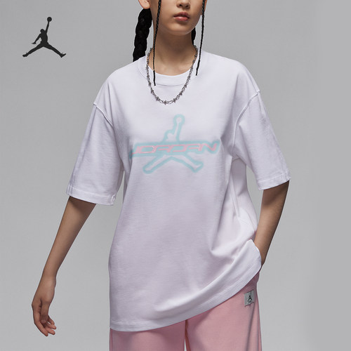 Nike/耐克正品JORDAN女士印花透气休闲运动短袖HM4904-663