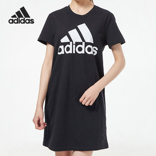 Adidas/阿迪达斯正品女子透气短袖休闲舒适运动连衣裙 GM5588