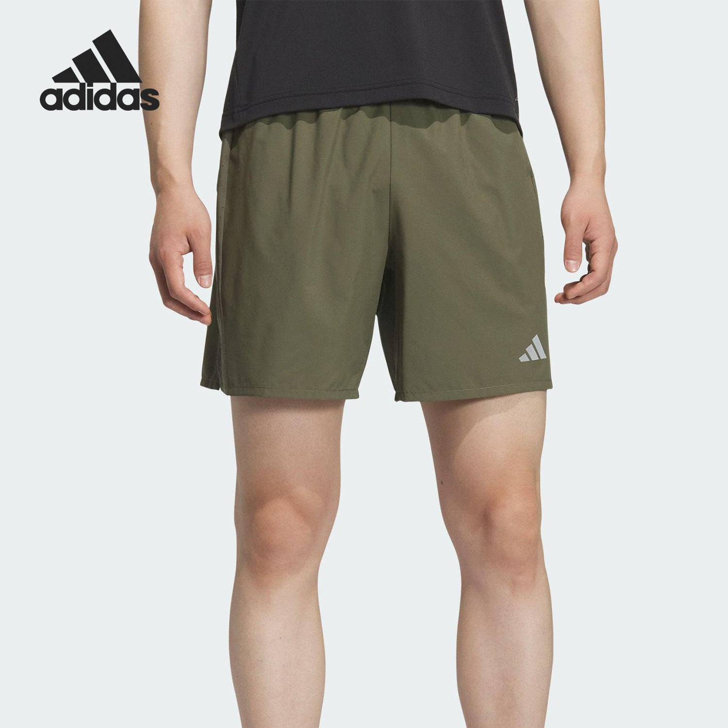 Adidas/阿迪达斯正品ESS SHORT男士休闲侧开叉跑步运动短裤KH3761