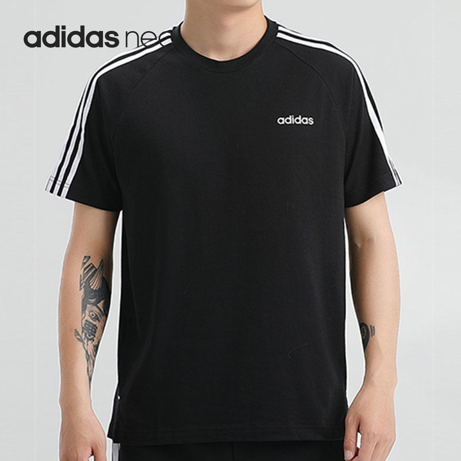 Adidas/阿迪达斯正品 NEO 男子夏季运动透气短袖T恤GJ8915