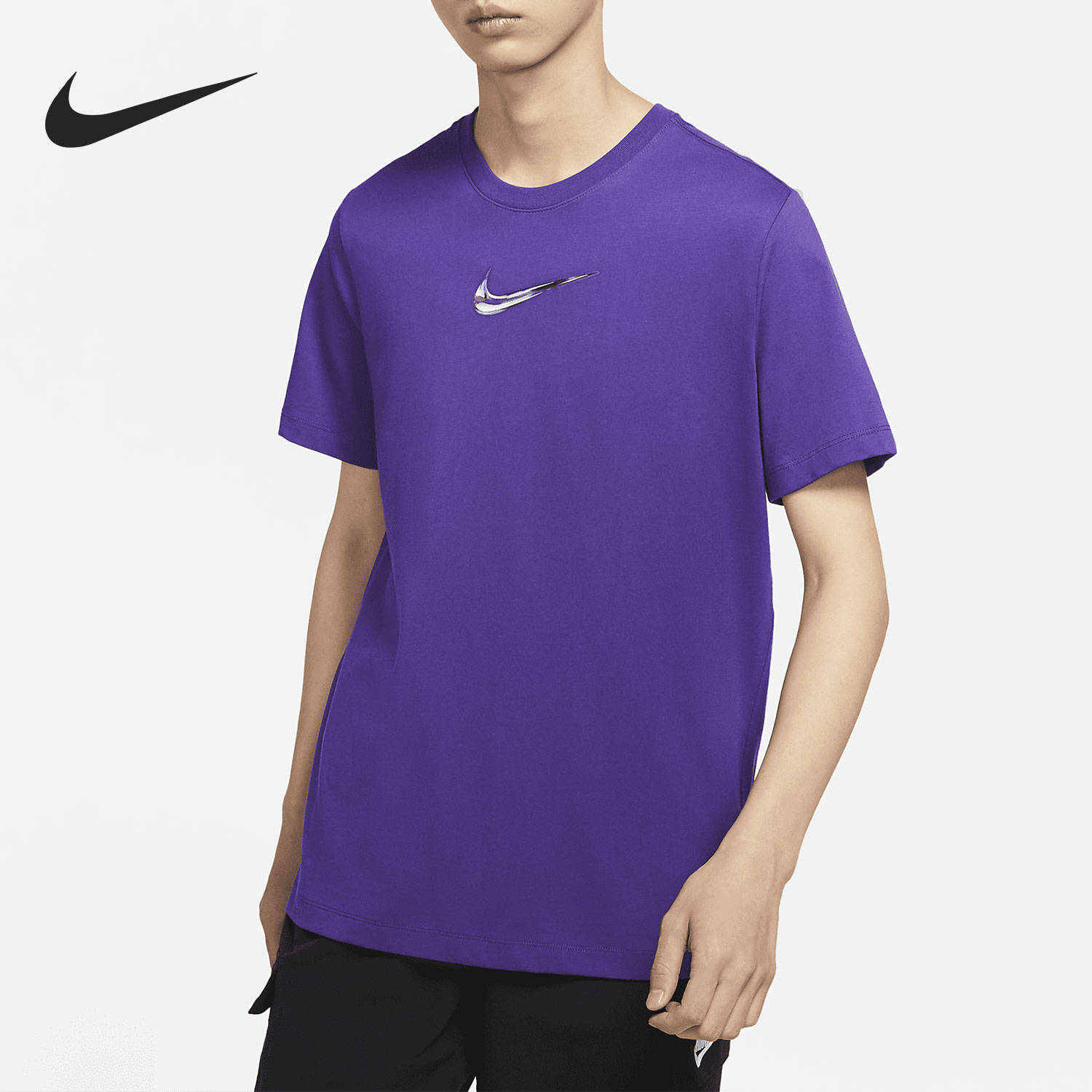 Nike/耐克正品新款男子夏季纯色印花休闲运动短袖T恤DM0811-547