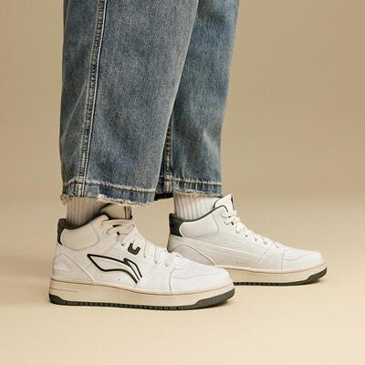 李宁正品2025新款天迹HI男子减震中帮经典复古耐磨休闲鞋AGCV339