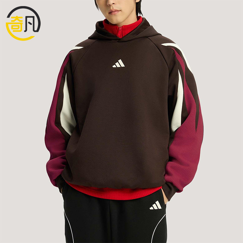 Adidas/阿迪达斯正品春秋男士针织新年款篮球卫衣套头衫KT0619