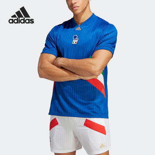 Adidas/阿迪达斯正品春季新款男子休闲运动短袖球衣HT2187