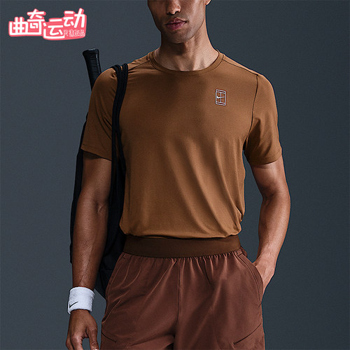 Nike/耐克正品2025男士耐穿运动圆领套头透气网球短袖FZ6910-281