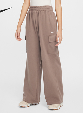 Nike/耐克正品2025冬季款大童直筒针织刺绣长裤FZ5550-233