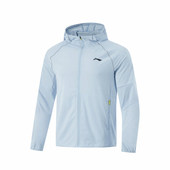 李宁正品 跑步系列男子宽松透气运动训练连帽夹克外套AFDU973