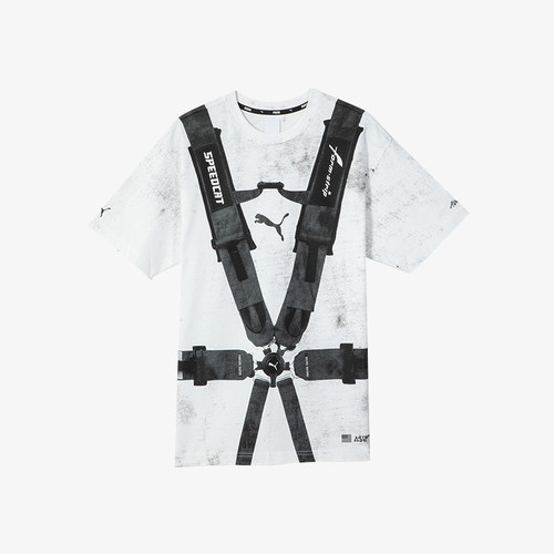Puma/彪马正品A$AP ROCKY男士安全带透气耐穿宽松印花短袖