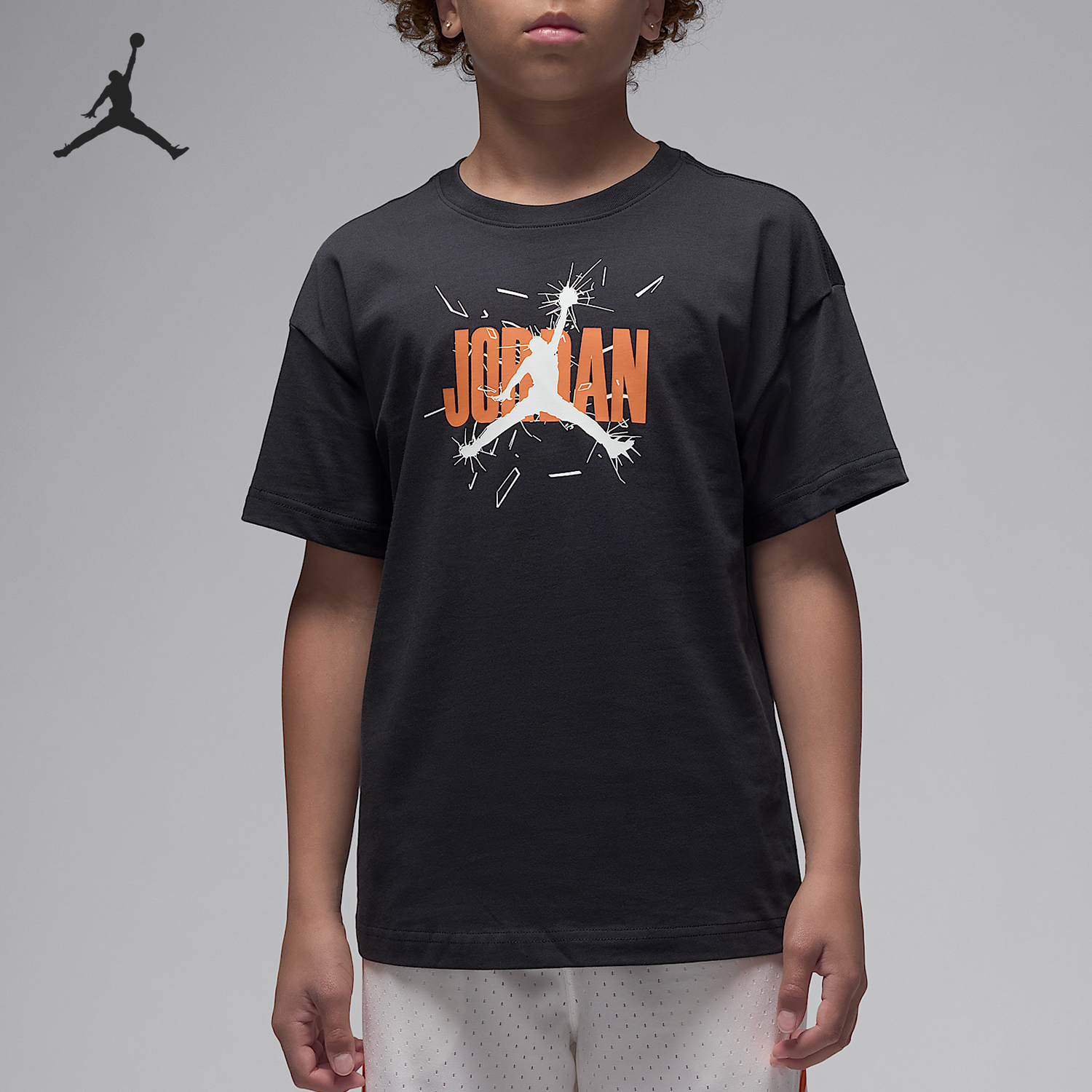 Nike/耐克正品JORDAN大童落肩透气经典运动短袖IO2465-045