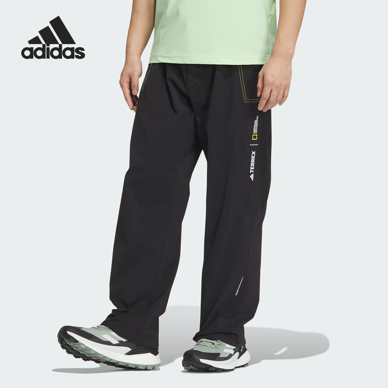 阿迪达斯男士梭织运动长裤