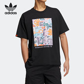 男女运动短袖 Adidas T恤HR6453 三叶草夏季 新款 阿迪达斯 正品